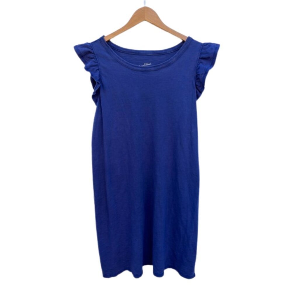 Universal Thread Navy Blue Ruffle Sleeve Knit T-Shirt Mini Dress XXL NWT Cotton